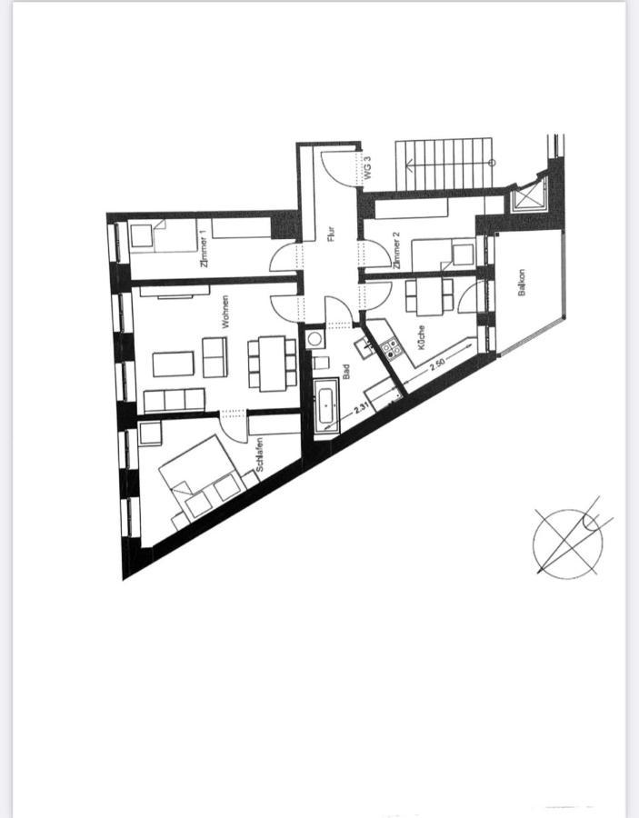 Leipzig-Suites No.12 4 Zimmer Apartment Und Balkon מראה חיצוני תמונה